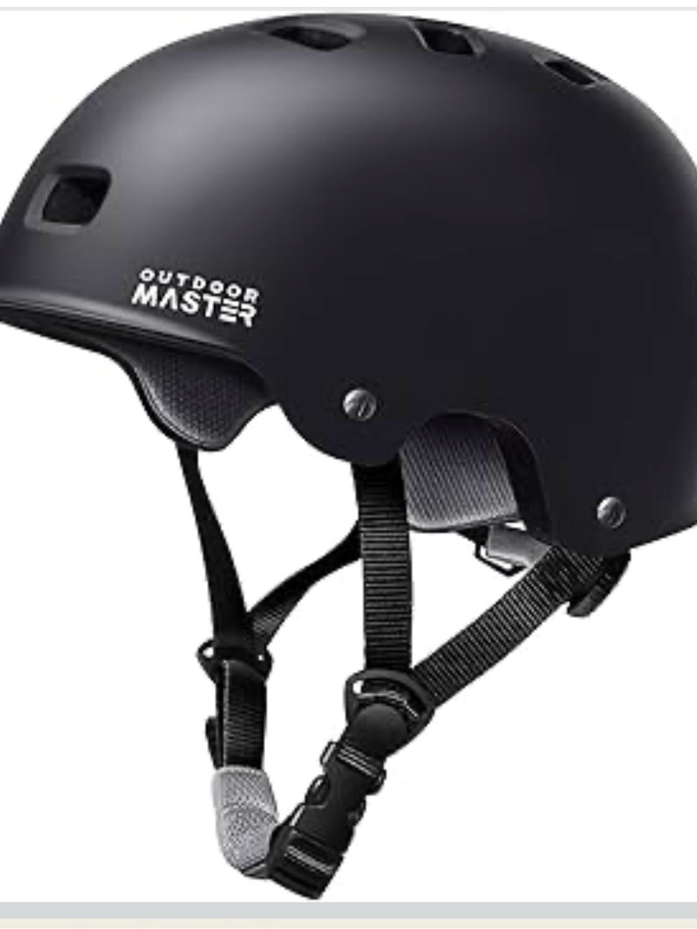 OutdoorMaster Skateboard Cycling Helmet - Two Removable Liners Ventilation